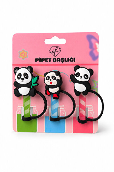 Ecrou Ef Butik Panda Themed Straw Charm