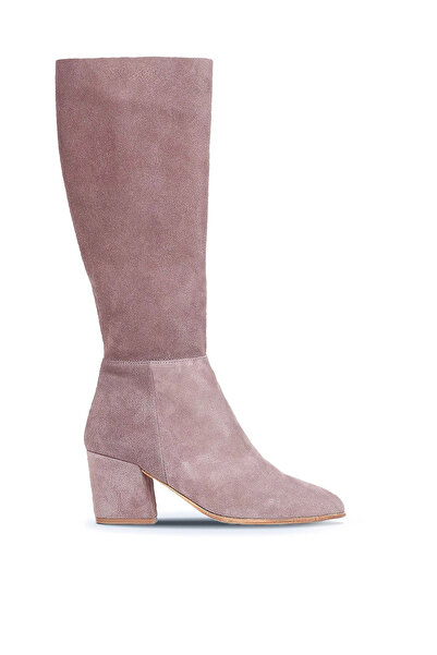 Bueno Shoes Cizme cu toc pentru femei din piele intoarsa Dusty Rose 01wr5104