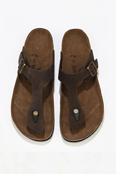 Bueno Shoes Flip-flops pentru bărbați din piele nubuc maro 05mt101
