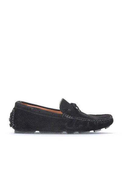 Bueno Shoes حذاء كاجوال رجالي من جلد الغزال الأسود 21ma01