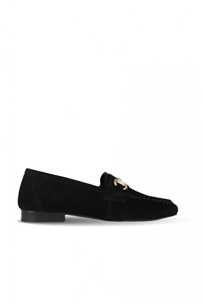 BUENO Shoes Black Suede Women's Ballerinas 39Wa4214