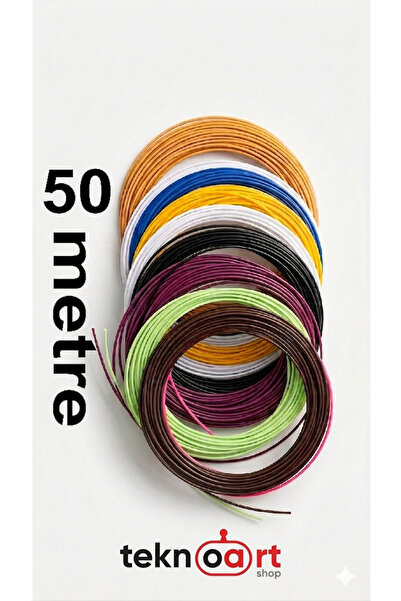 Teknoartshop Vakumlu Pla Filament 10 Renk 5 Metre Toplam 50m.