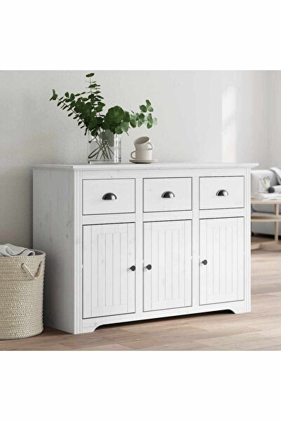 Concept Servantă "BODO", alb, 115x43x79,5 cm, lemn masiv de pin