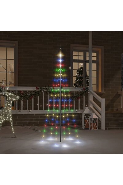 Concept Brad de Crăciun pe catarg, 108 LED-uri, multicolor, 180 cm