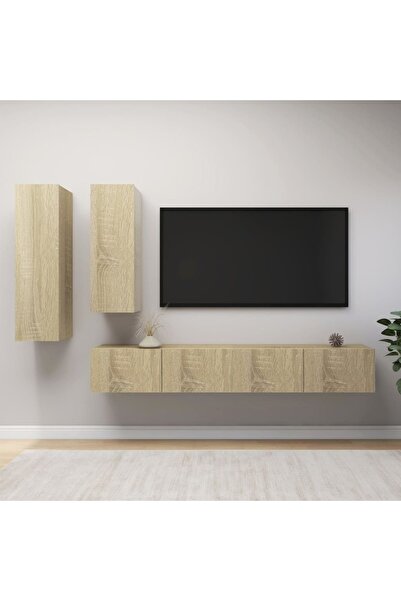 Concept Set de dulapuri TV, 4 piese, stejar sonoma, PAL