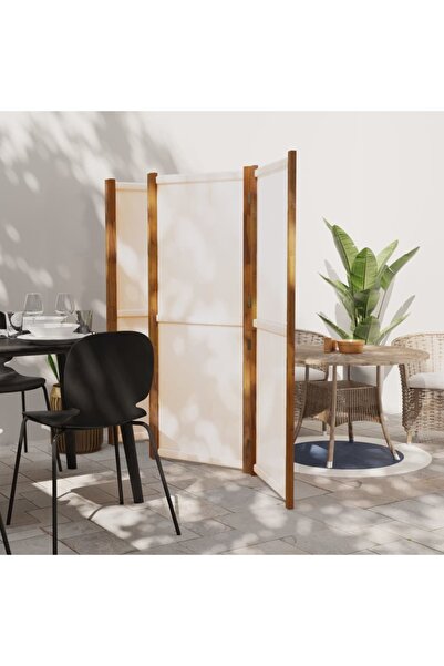 Concept Paravan de cameră cu 5 panouri, alb crem, 350x180 cm