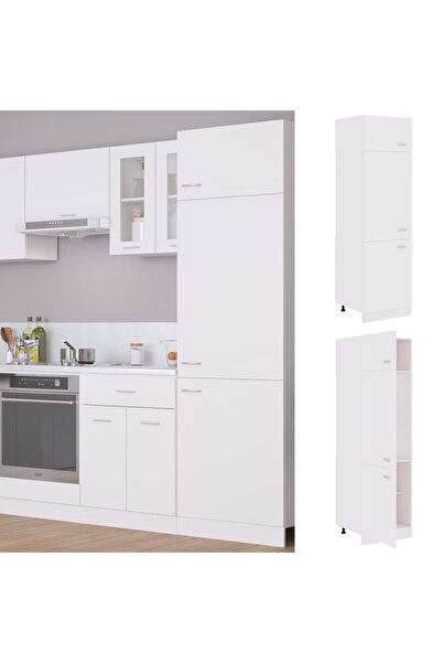Concept Dulap pentru frigider, alb, 60 x 57 x 207 cm, PAL