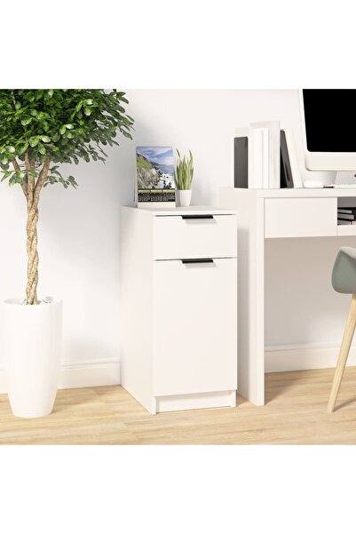Concept Dulap de birou, alb, 33,5x50x75 cm, lemn prelucrat
