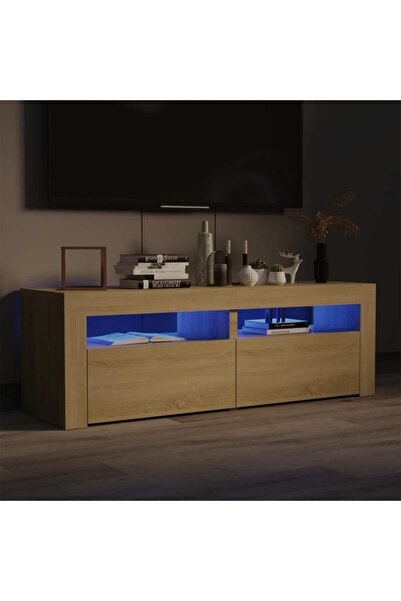 Concept Comodă TV cu lumini LED, stejar Sonoma, 120x35x40 cm