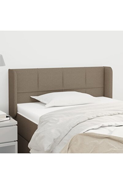 Concept Tăblie de pat cu aripioare gri taupe 83x16x78/88 cm textil