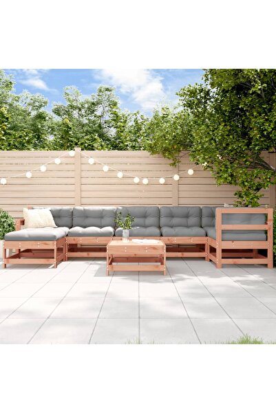 Concept Set mobilier de grădină cu perne, 8 piese, lemn masiv douglas