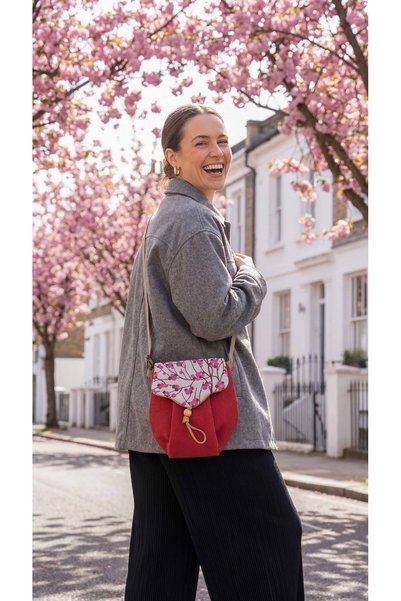 Ayşe Teyze'nin Çantaları Women's Cherry Blossom Crossbody Shoulder Bag