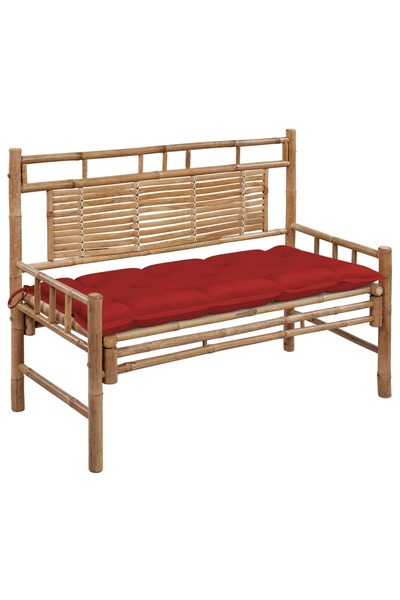 Concept Bancă de grădină cu pernă, 120 cm, bambus