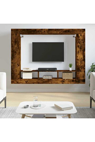 Concept Dulap TV, stejar fumuriu, 152x22x113 cm, lemn prelucrat