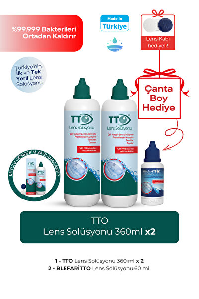 TTO 360 ml 2 Adet Lens Solüsyonu Çanta Boy 60 ml Çanta Boy
