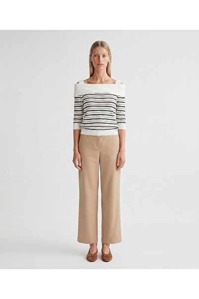 Yargıcı Regular Boat Neck 3/4 Sleeve Sweater