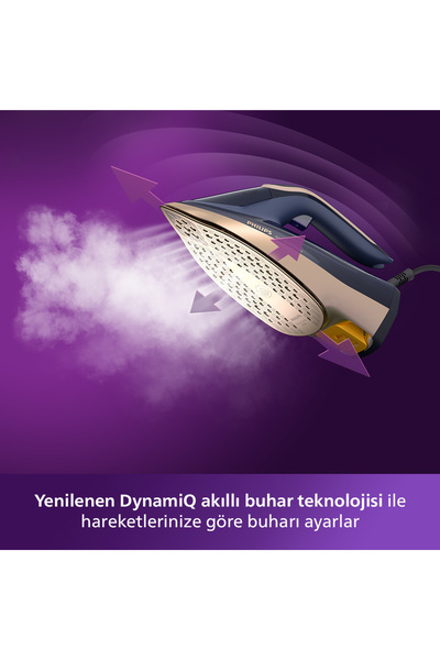 Philips 8000 Serisi Azur Buharlı Ütü, 3000W, 260 g Turbo Şok Buhar, Sıfır Yanık Riski, DST8050/20