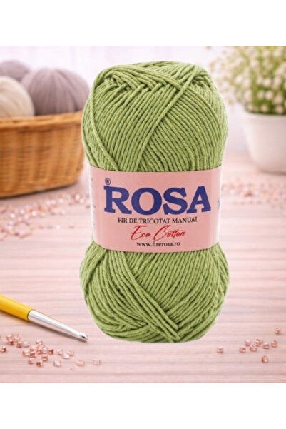 Pin Trade SRL Bobina fir tricotat Rosa Cotton 7537, 100% bumbac reciclat, 100...