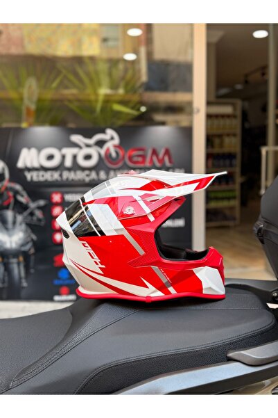 Free-M FR-803 Cross Kırmızı Kask