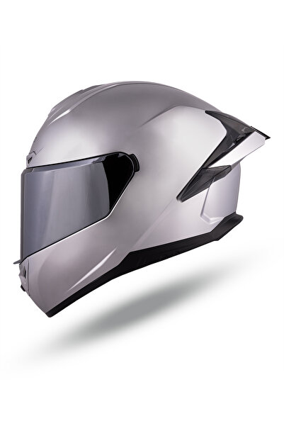 Delgano Megatron Metalik Gri Kask