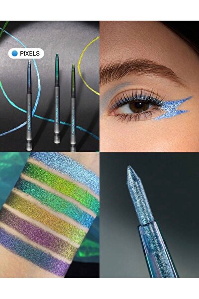 SHEGLAM Chroma Zone Multichrome Jel Eyeliner - pixels(Renk Değiştiren & Metal...