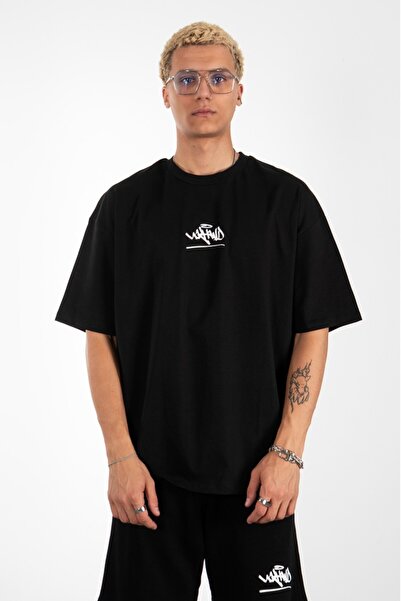 UKHWD SUPPLY Tricou oversize pentru bărbați cu logo clasic UKHWD - UK1243SYBY