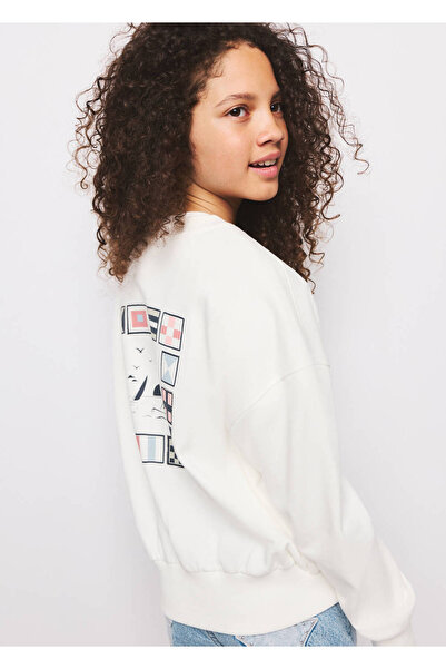 MANGO Kids Desenli pamuklu sweatshirt