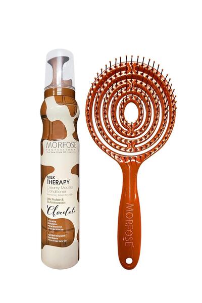 Morfose Oval Saç Fırçası Milk Therapy Saç Köpüğü Chocolate 200 ml