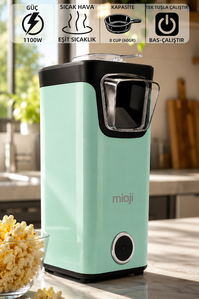 Mioji Mio Popx1 Oil-Free Compact Popcorn Maker - Green