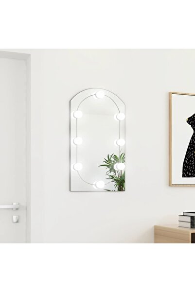 Concept Oglindă cu lumini LED, arcadă, 70x40 cm, sticlă