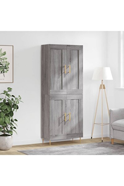 Concept Dulap înalt, gri sonoma, 69,5x34x180 cm, lemn compozit