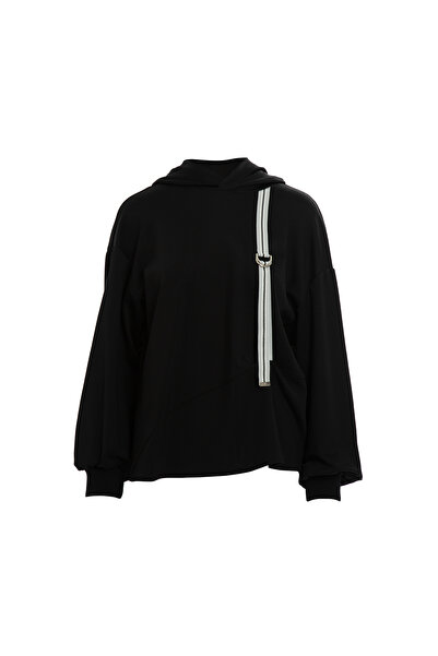 GIZIA SPORT Büzgülü Kapüşonlu Uzun Kollu Sweatshirt