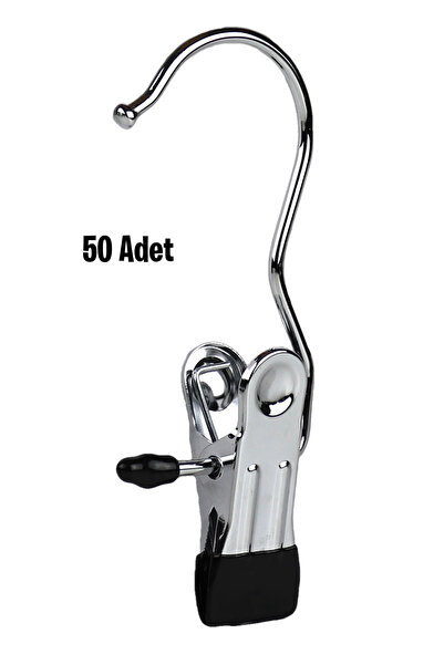 Metal Chrome Plated Scarf Hanger, Shawl Hanger, Multipurpose Hanger, Single Latch, 50 Pieces