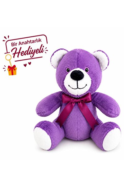 25 cm Kurdeleli Peluş Ayıcık – Oturan Model, Yumuşacık, Alerji Yapmaz