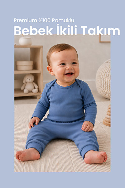 ilays beauty Premium 1. Sınıf  Pamuk Bebek ikili takım (alt-üst)