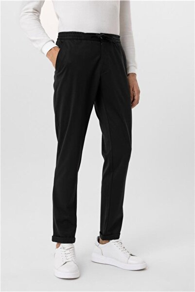 SÜVARİ Siyah Slim Düz Jogger Pantolon