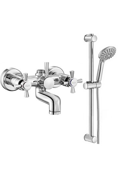 Eca Quadrille Banyo Bataryası + Logica Sürgülü Duş Seti Üst Takımı