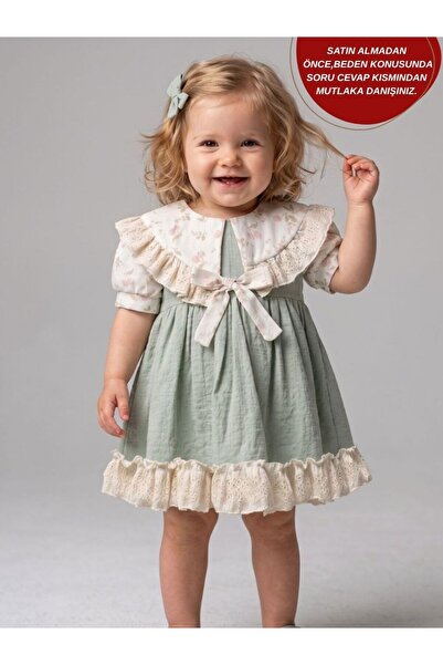aysskids Nia Vintage Bohemian Scallop Lace Holiday Special Occasion Baby Girl...