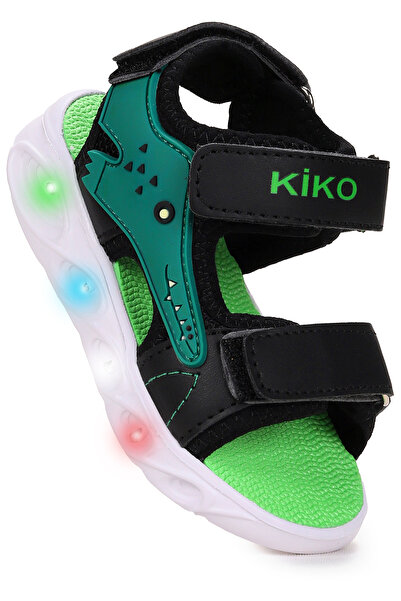 Kiko Kids Arnı Günlük Işıklı Cırtlı Erkek Bebek Sandalet Ayakkabı