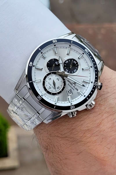 Daniel Klein Silver Renk 44 Mm 24 Ay Garantili Göstergeleri Aktif Erkek Kol S...