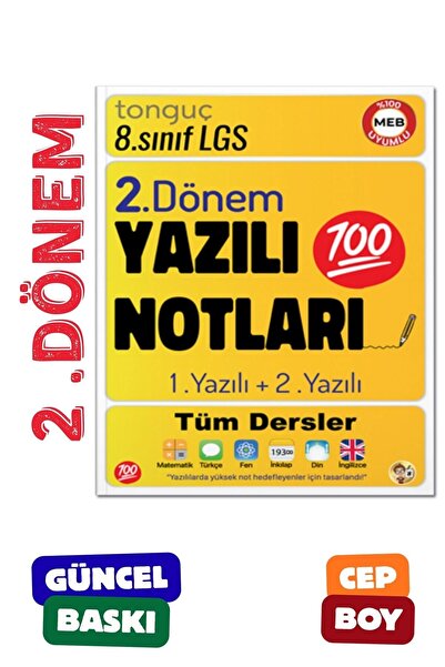 Tonguç Yayınları 8. Sınıf Yazılı Notları 2. Dönem 1 Ve 2. Yazılı