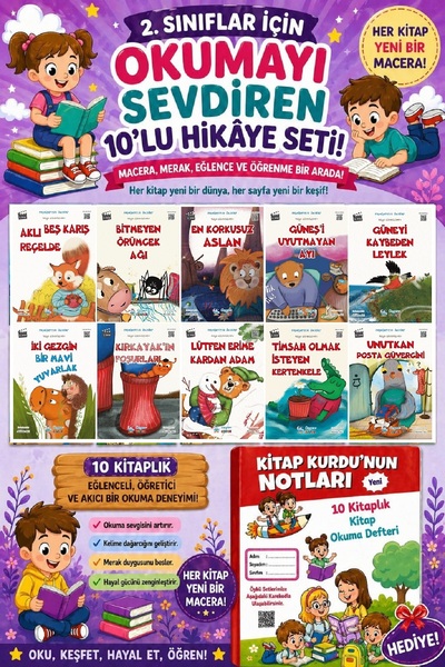 Üçgen Yayıncılık 2.Sınıflar İçin Okumayı Sevdiren 10 lu Hikaye Seti 13 (Kitap...