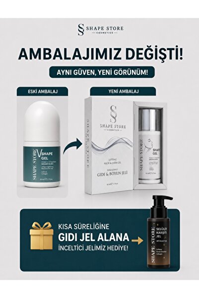 SHAPE STORE Gıdı Toparlayıcı ve Boyun Sıkılaştırıcı Jel 50 ml V Shape Neck Li...