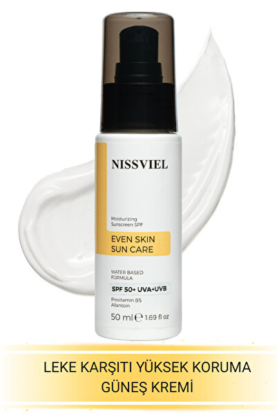 NISSVIEL E Vitamini ve Aloe Vera İçeren SPF 50+ Leke Karşıtı Güneş Bakım Krem...