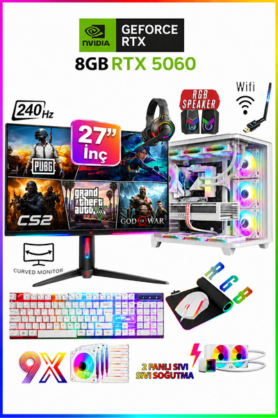 Dmc N323 Windows 11 / Ryzen 7 5700 / 32GB RAM /1TB SSD / RTX5060 /27"240Hz / ...