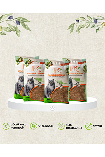 HK Cat Litter | Zeytin Çekirdeğinden Üretilen %100 Doğal Aktif Karbonlu Kedi ...