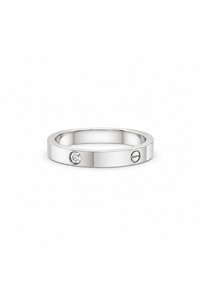 POSEİDONS JEWELLERY Gümüş Renk Model Çelik Yüzük