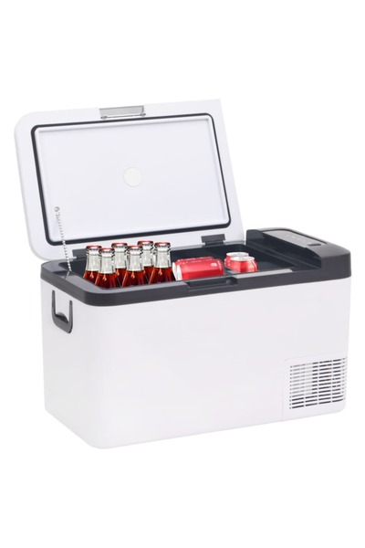 Concept Ladă frigorifică cu mâner și adaptor, alb-negru, 18 L, PP și PE