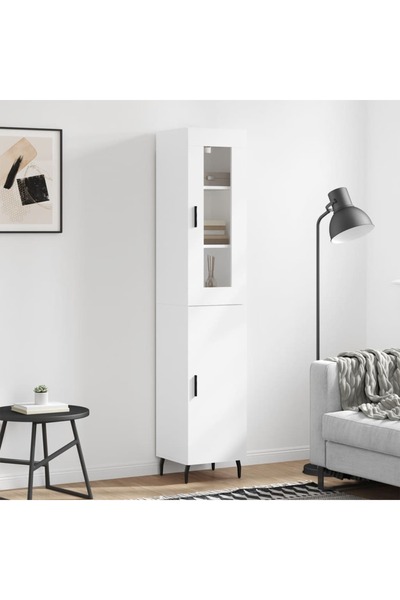 Concept Dulap înalt, alb, 34,5x34x180 cm, lemn prelucrat