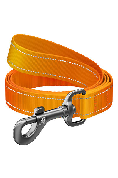 WAUDOG Nylon Mono Reflective Dog Leash, Orange, L, 122 cm, 25 mm